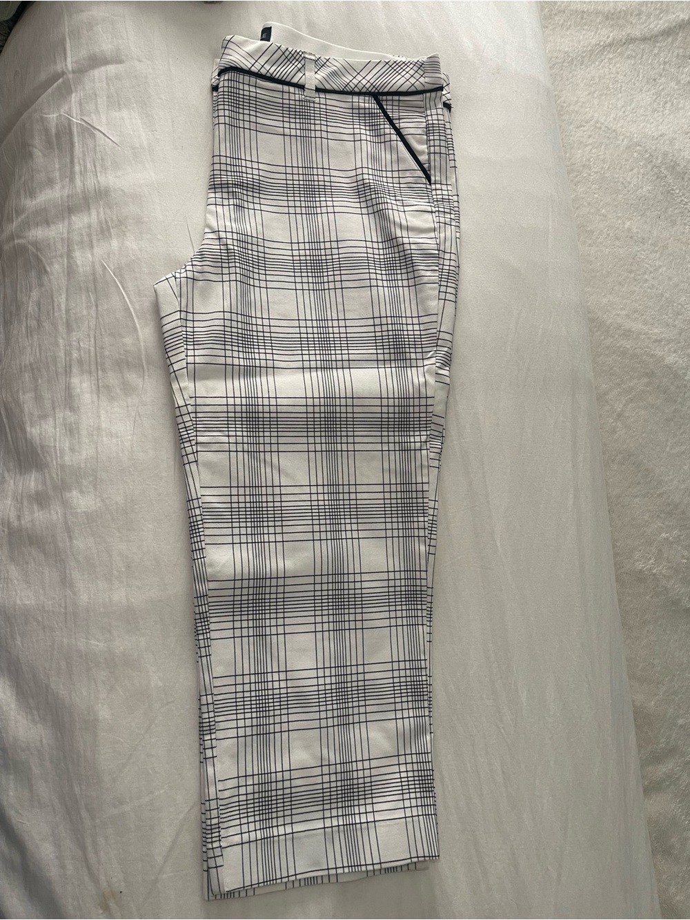 My Michelle White and Black Plaid Dress Pants